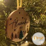 Wood Christmas Tree Personalized Ornament