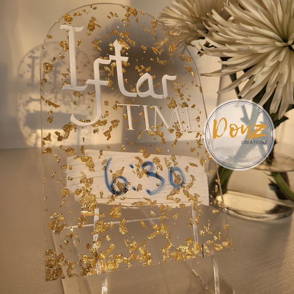 Iftar Time Dry Erase With Stand Ramadan Décor