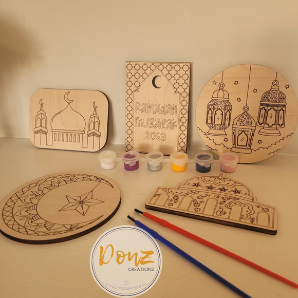 Ramadan Paint Your Own Personalized Wood Decor