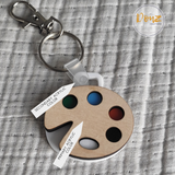 NFC Digital Business Card Keychain - Paint Pallet Shape