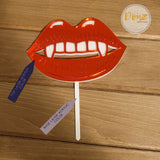 Vampire  Teeth Halloween Cake Topper