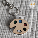 NFC Digital Business Card Keychain - Paint Pallet Shape