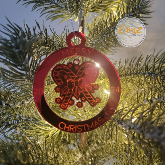 Dangling Hanging Candy Cane Ornament