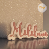 Personalized Double Layer Cake Charm Name Plaque