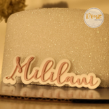 Personalized Double Layer Cake Charm Name Plaque