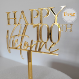 Personalized Happy Birthday Cake Topper with Age