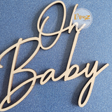 Oh Baby Acrylic Cake Charm Plaque