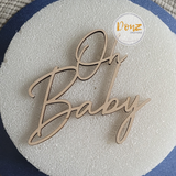 Oh Baby Acrylic Cake Charm Plaque