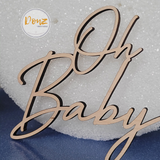 Oh Baby Acrylic Cake Charm Plaque