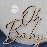 Oh Baby Acrylic Cake Charm Plaque