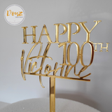 Personalized Happy Birthday Cake Topper with Age