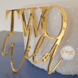 "Two Wild" Acrylic Cake Charm Plaque