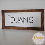 Family Name Personalized Wood Décor Sign