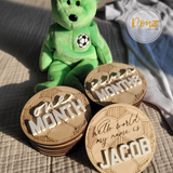 Soccer Baby Milestone Month Markers