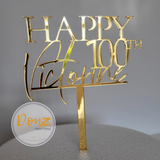 Happy Age Personalized Name Cake Topper