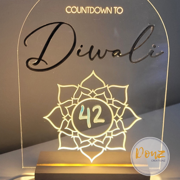 Countdown to Diwali Dry Erase Light Up Décor