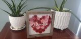 Heart Shaped Paper Flower Shadowbox/ Floral Box