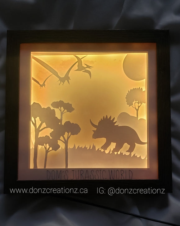 Personalized Dinosaur Jurassic  Lightbox/Nightlight