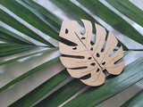 Monstera Palm Leaf Wood Coaster/ Trivet