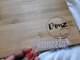 Personalized Heart Name Acrylic/Wood Bag Tag