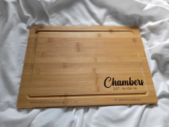 Personalized Engraved Family Board Chopping/Charcuterie Board