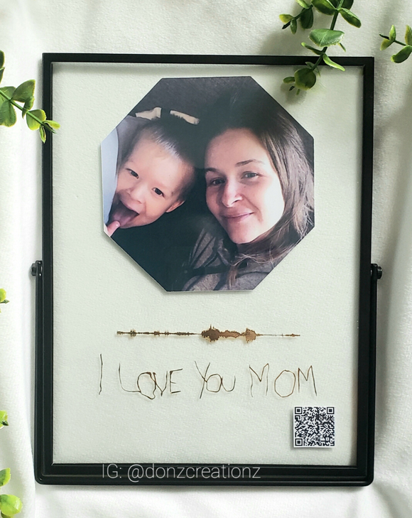 Personalized/Custom Loved One Soundwave Voicenote Handwritten Frame