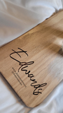 Personalized Engraved Hand Made Wooden Charcuterie Board