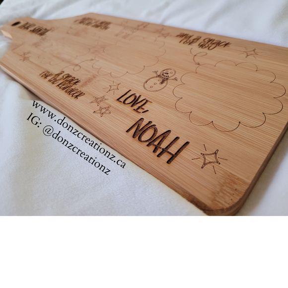 Personalized Engraved Santa Charcuterie Tray/Board