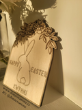 Floral Bunny Paint Your Own Personalized Wood Decor #1