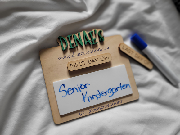 Mini Personalized Engraved First/Last Day of School Whiteboard